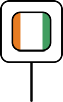 Cote d Ivoire flag square pin icon. png