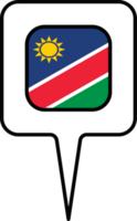 namibia bandiera carta geografica pointer icona, piazza design. png