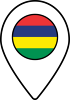 Mauritius flag map pin navigation icon. png