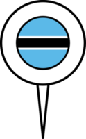 Botswana flag pin location icon. png