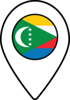 Comoros flag map pin navigation icon. png
