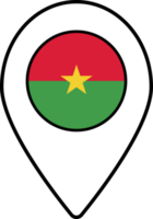 burkina faso bandeira mapa PIN navegação ícone. png