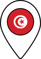 Tunisia flag map pin navigation icon. png