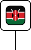 Kenya flag square pin icon. png