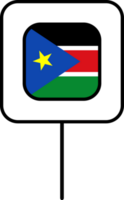 zuiden Soedan vlag plein pin icoon. png