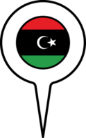 Libya flag Map pointer icon. png