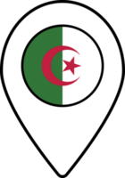 Algérie drapeau carte épingle la navigation icône. png