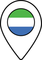 Sierra Leone flag map pin navigation icon. png