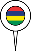 mauritius flagga stift plats ikon. png