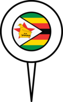 Zimbabwe Flagge Stift Ort Symbol. png