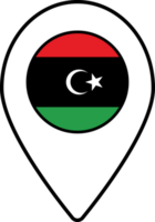 Libya flag map pin navigation icon. png