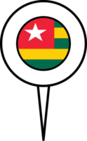 Togo flag pin location icon. png