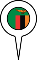 Zambia vlag kaart wijzer icoon. png