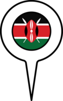 Kenya drapeau carte aiguille icône. png