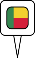 Benin Flagge Stift Platz Symbol. png