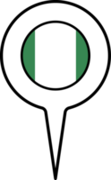 Nigeria flag Map pointer icon. png