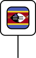 Eswatini flag square pin icon. png