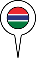 Gambia bandera mapa puntero icono. png