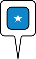 Somalia Flagge Karte Zeiger Symbol, Platz Design. png