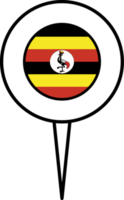 Uganda flag pin location icon. png