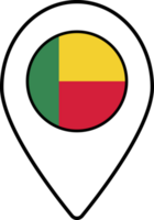 Benin Flagge Karte Stift Navigation Symbol. png