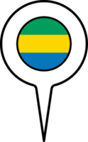 Gabon flag Map pointer icon. png