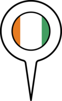 Cote d Ivoire flag Map pointer icon. png