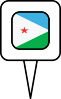 djibouti bandeira PIN Lugar, colocar ícone. png