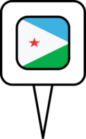 djibouti drapeau épingle endroit icône. png