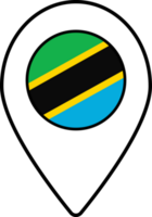Tanzania flag map pin navigation icon. png