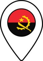 Angola flag map pin navigation icon. png