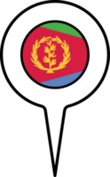 eritreia bandeira mapa ponteiro ícone. png