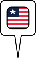 Liberia flag Map pointer icon, square design. png