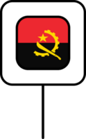 angola drapeau carré épingle icône. png