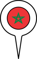 Marokko Flagge Karte Zeiger Symbol. png