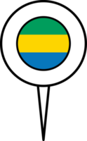 Gabon flag pin location icon. png