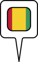 Guinea flag Map pointer icon, square design. png
