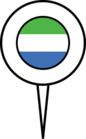 Sierra leone Flagge Stift Ort Symbol. png