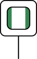 Nigéria bandeira quadrado PIN ícone. png