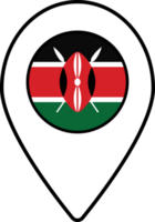 Kenya drapeau carte épingle la navigation icône. png