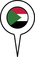 Sudan flag Map pointer icon. png