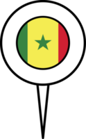 senegal flagga stift plats ikon. png