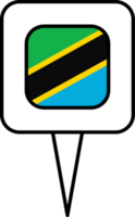 Tanzania flag pin place icon. png