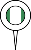 Nigeria drapeau épingle emplacement icône. png