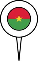 burkina faso bandeira PIN localização ícone. png