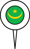 Mauritania flag pin location icon. png