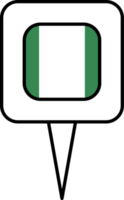 Nigéria bandeira PIN Lugar, colocar ícone. png