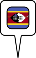 eswatini bandera mapa puntero icono, cuadrado diseño. png