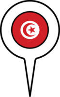 Tunisia flag Map pointer icon. png