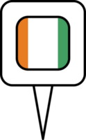 Cote d Ivoire flag pin place icon. png